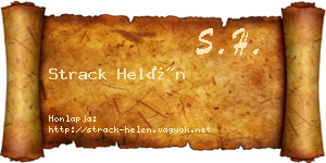 Strack Helén névjegykártya